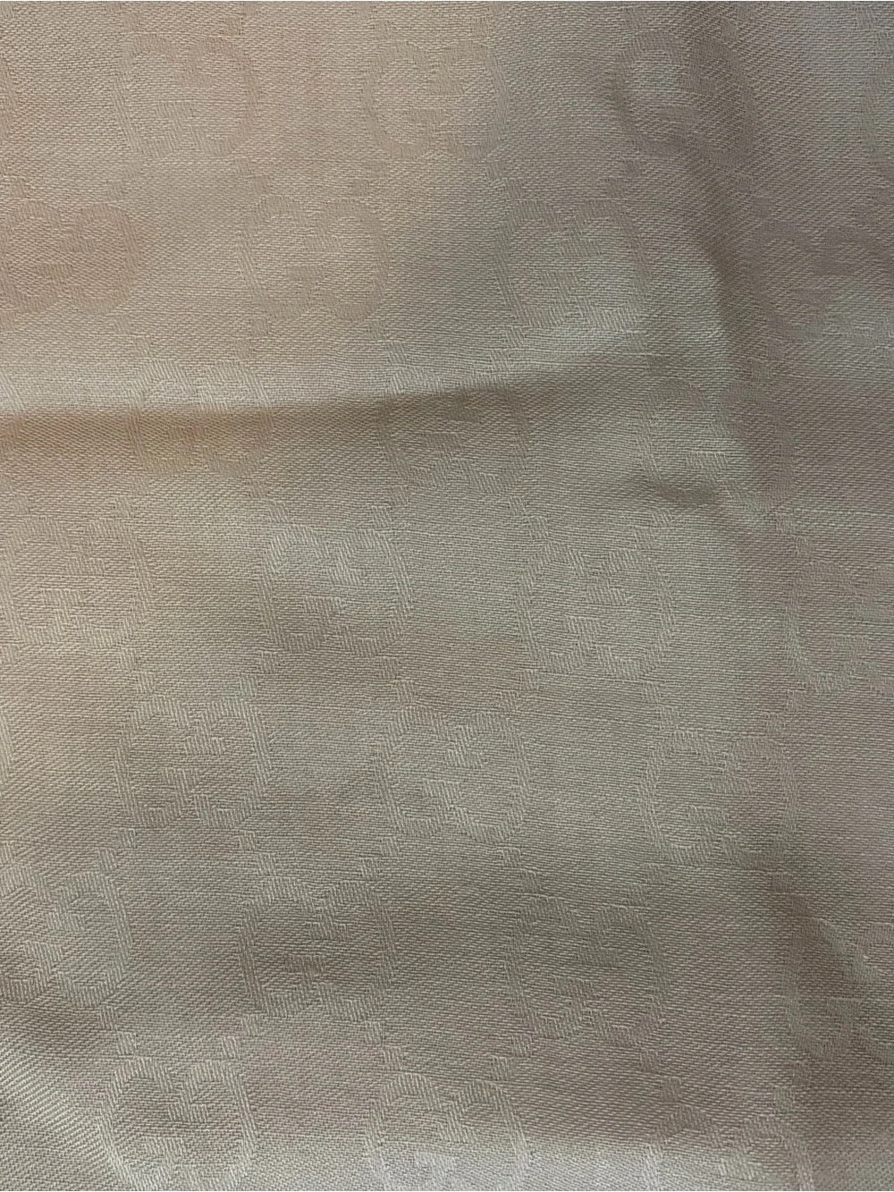 Gucci Logo Jacquard Wool and Silk blend scarf- light pink